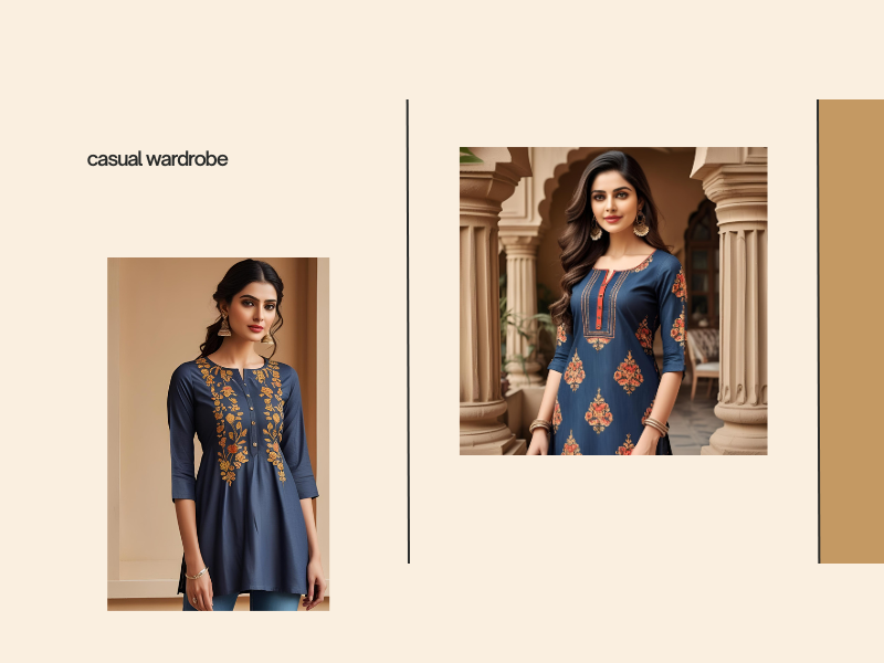 casual wardrobe Kurti with jeans for women like