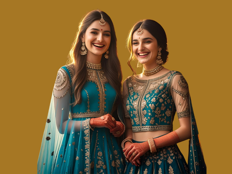 Mehndi outfits for bridesmaid