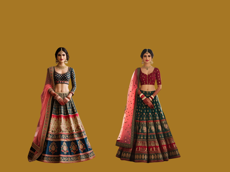 printed lehenga for bridesmaids