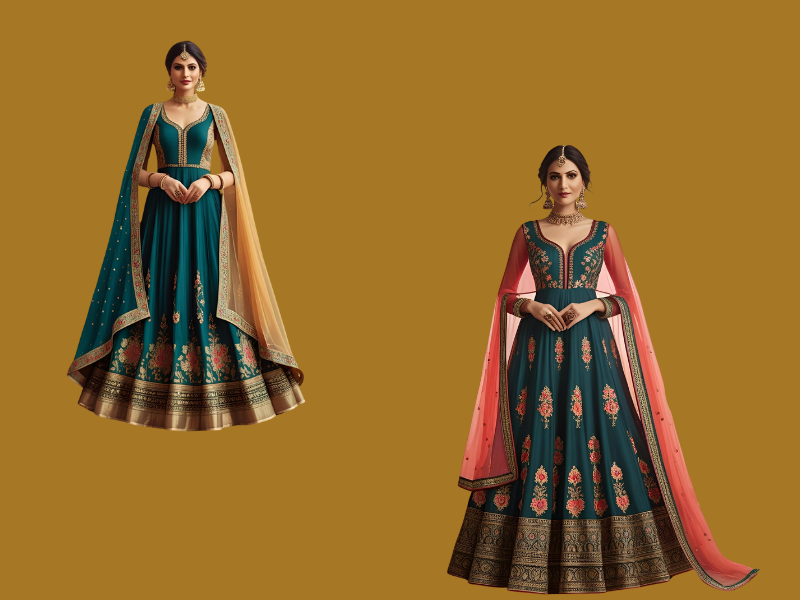 Cape style Anarkalis