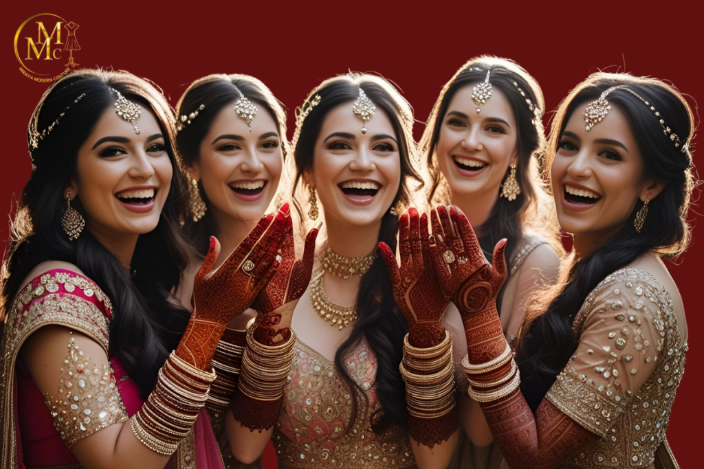 Mehndi outfits For Bridesmaids